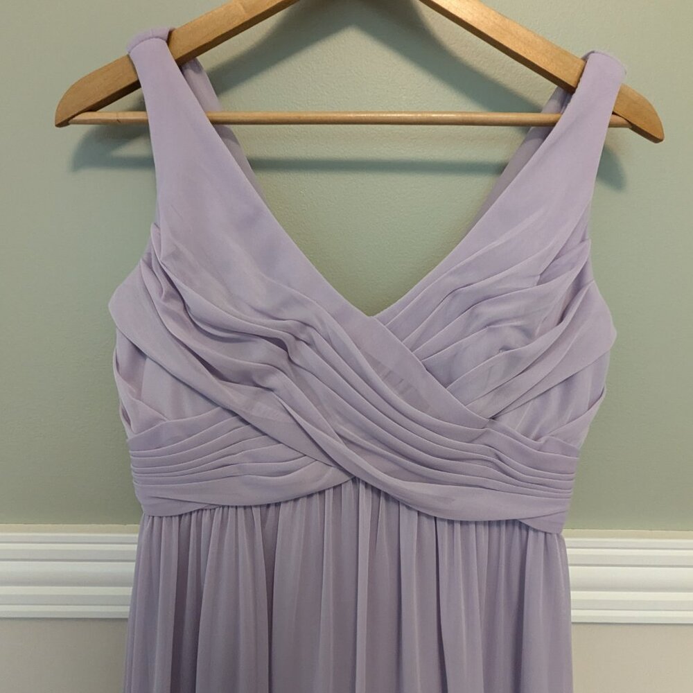 David's bridal Iris Chiffon dress in Size 10 - Picture 2 of 5